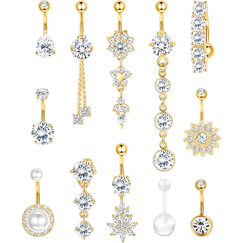 Sparkle Belly Ring Set