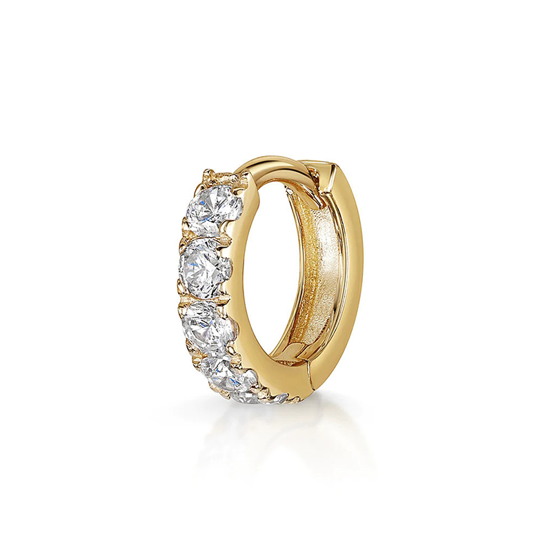 Multi Style Zircon Huggie Hoop Cartilage Piercing Earrings for Women
