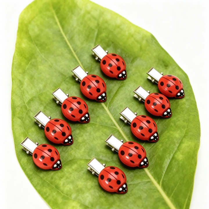 Ladybug Hair Clip 10 Pack Daily Cute Accessory