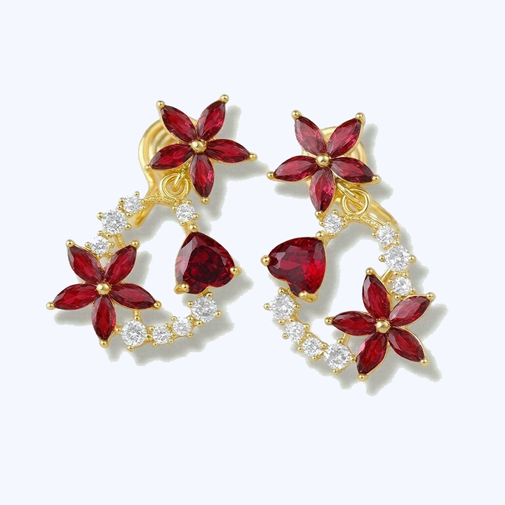 Garden Style Floral Pendant Jewelry Set
