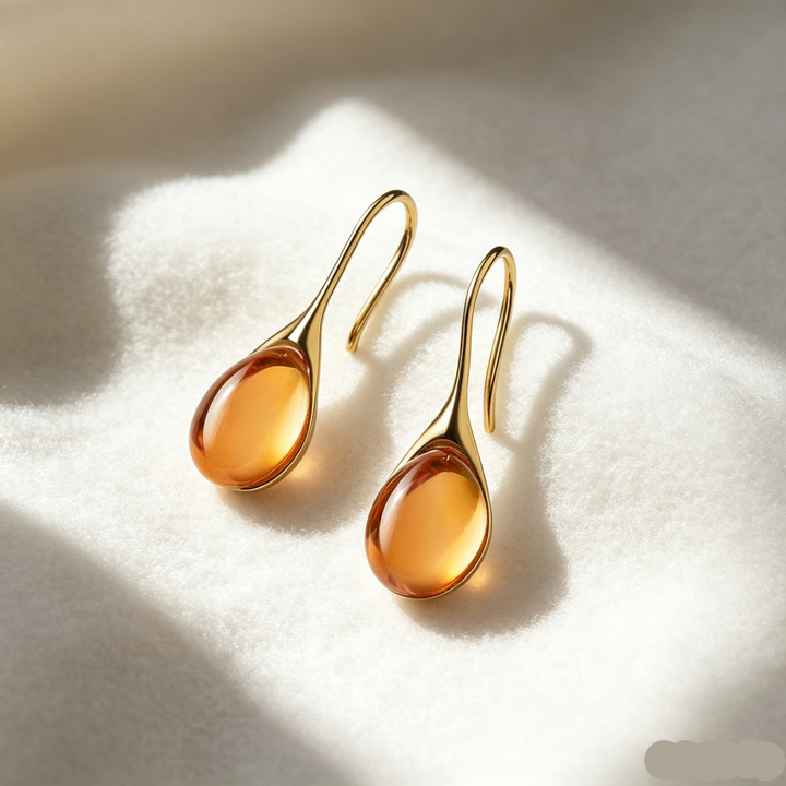 Colorful Teardrop-Shaped Hook Earrings