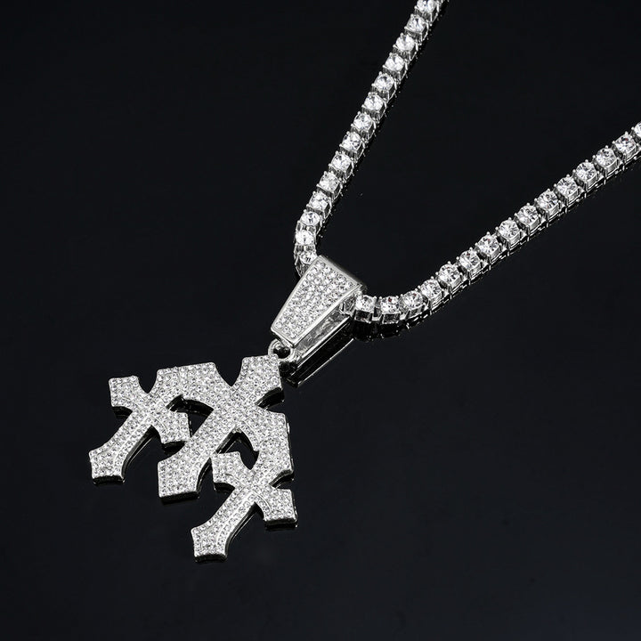 Icy Cross Cuban Chain Necklace