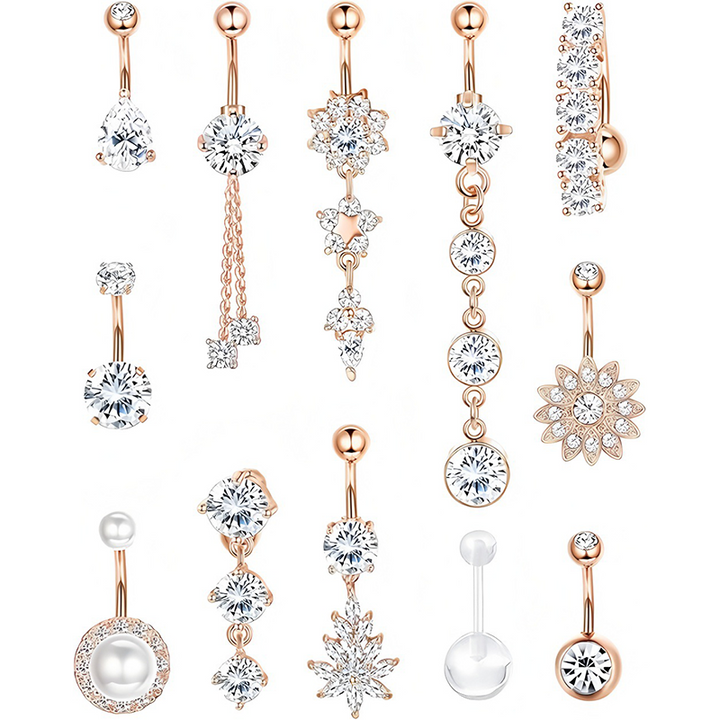 Sparkle Belly Ring Set