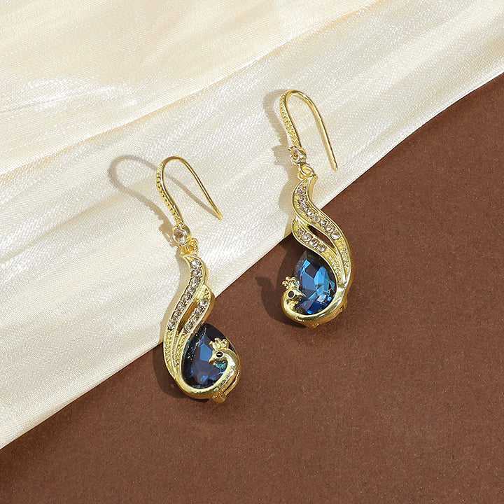 Sapphire Peacock Jewelry Set