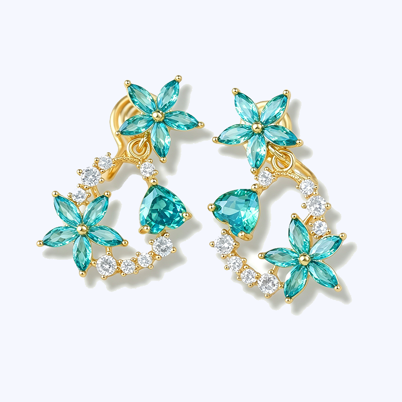 Garden Style Floral Pendant Jewelry Set