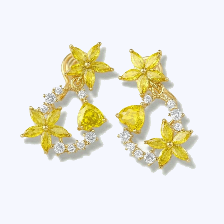 Garden Style Floral Pendant Jewelry Set