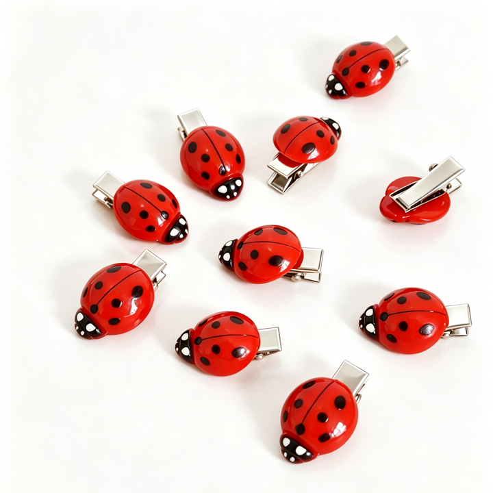 Ladybug Hair Clip 10 Pack Daily Cute Accessory