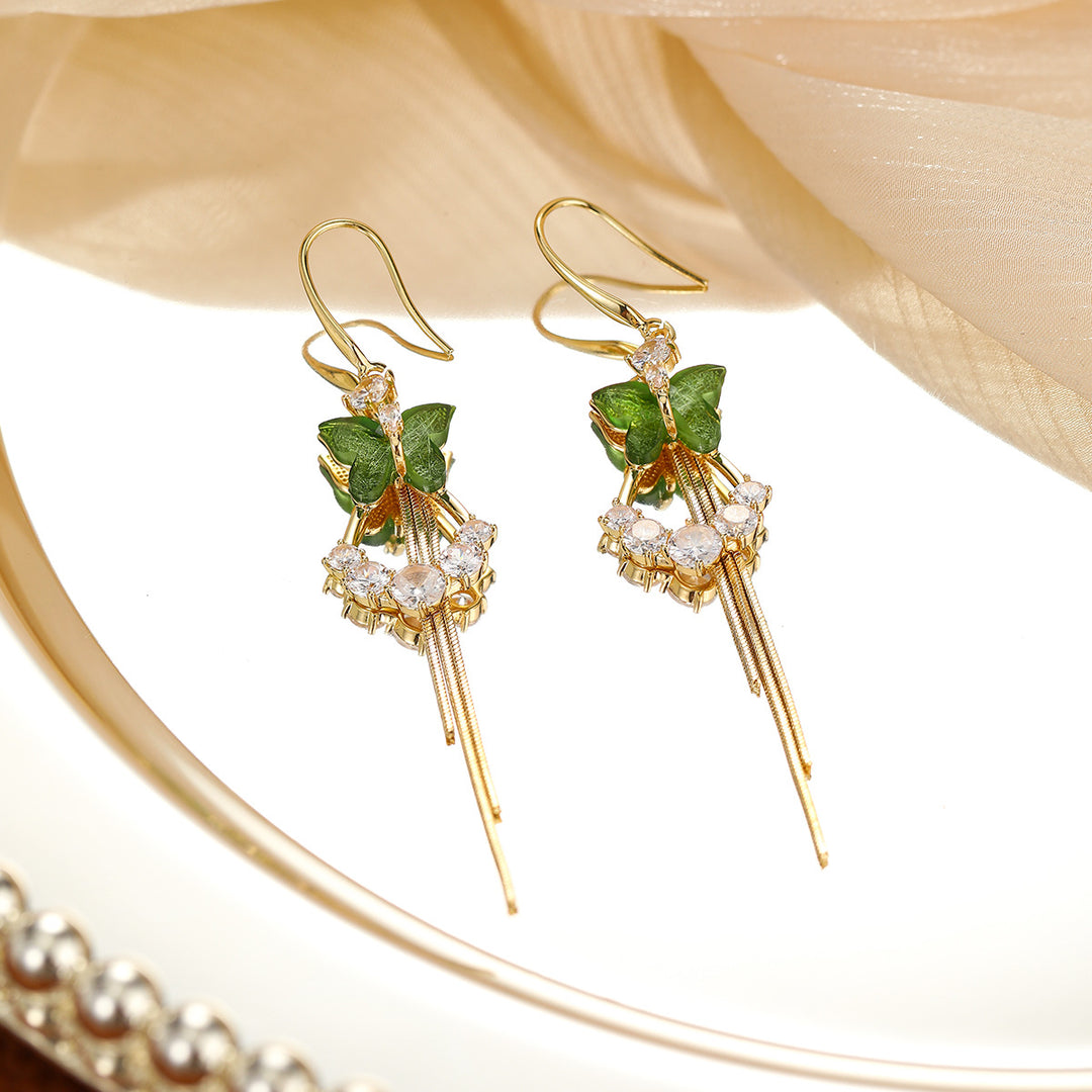 Butterfly Tassel Drop Earrings