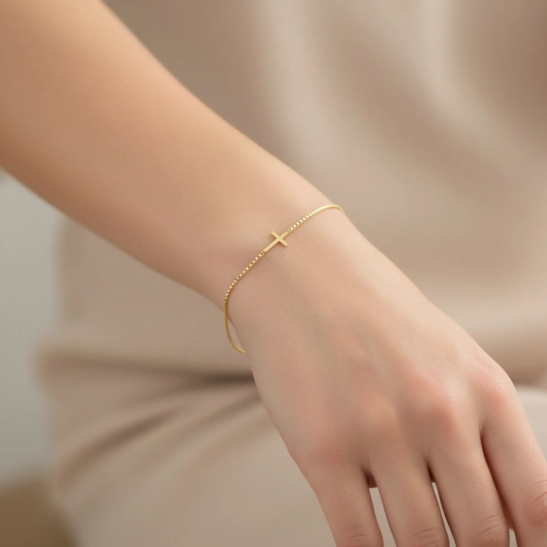 Titanium Steel Side Cross Jewelry for Women