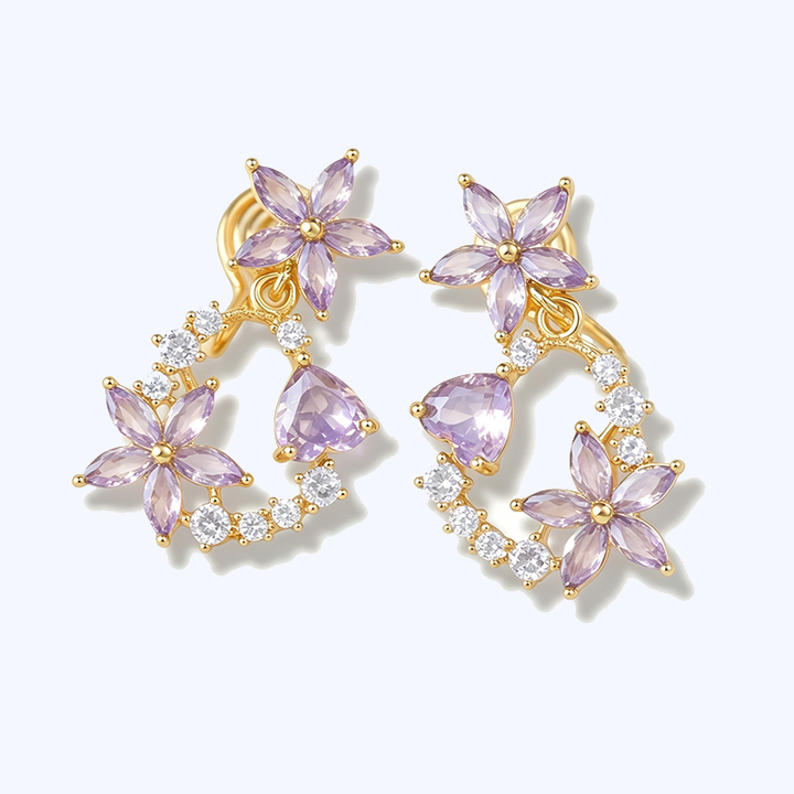 Garden Style Floral Pendant Jewelry Set