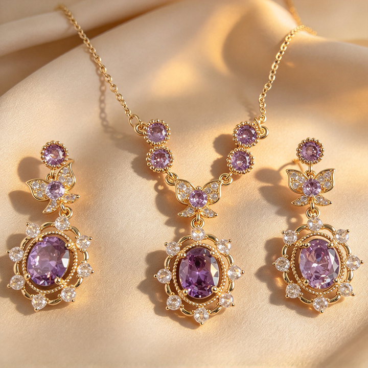 Violet Butterfly Jewelry Collection