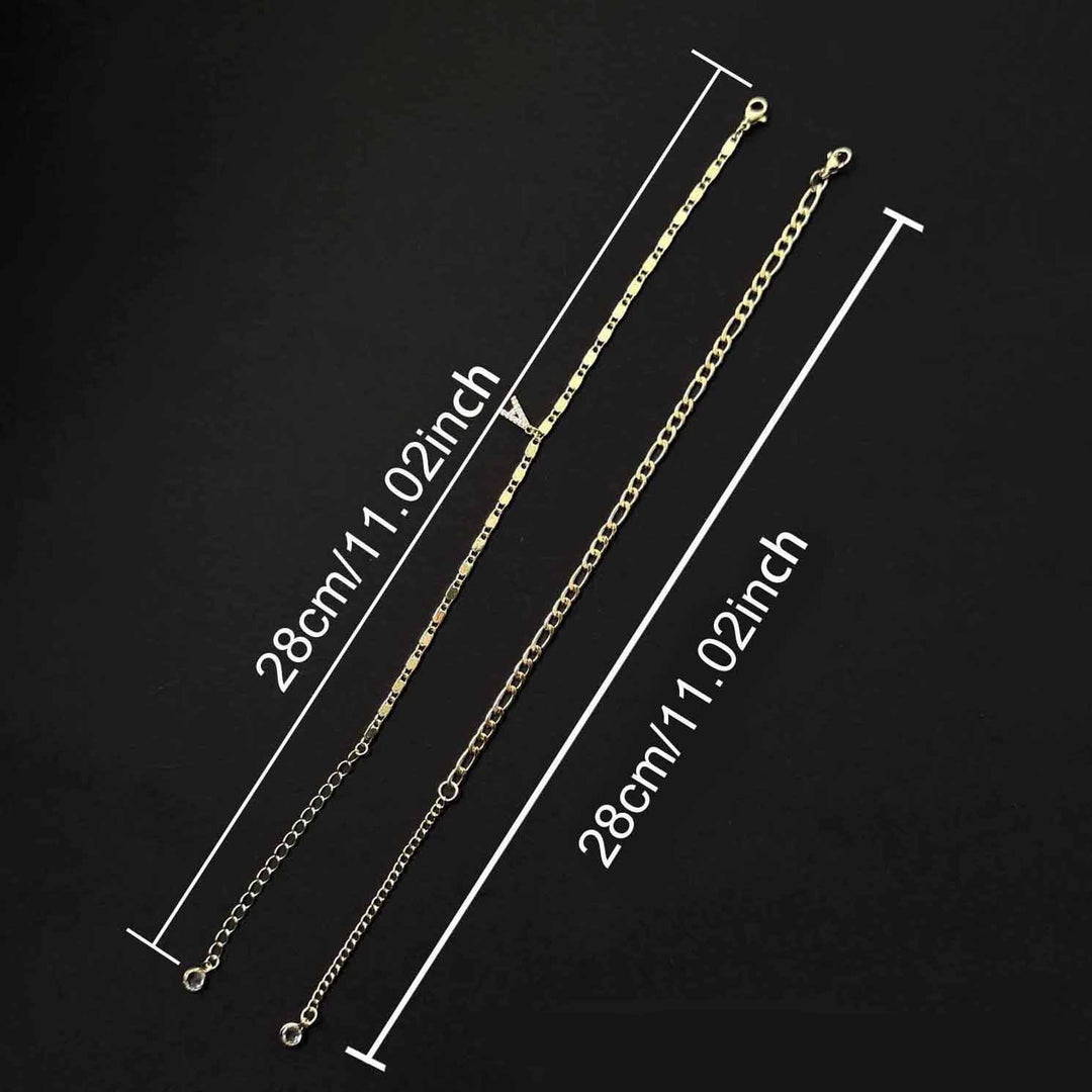Personalized Letter Zircon Stackable Summer Anklet
