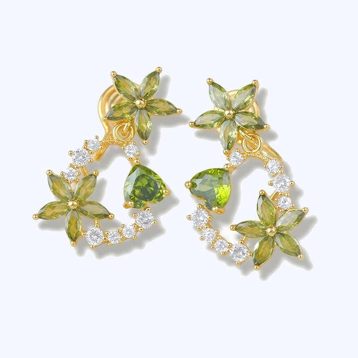 Garden Style Floral Pendant Jewelry Set