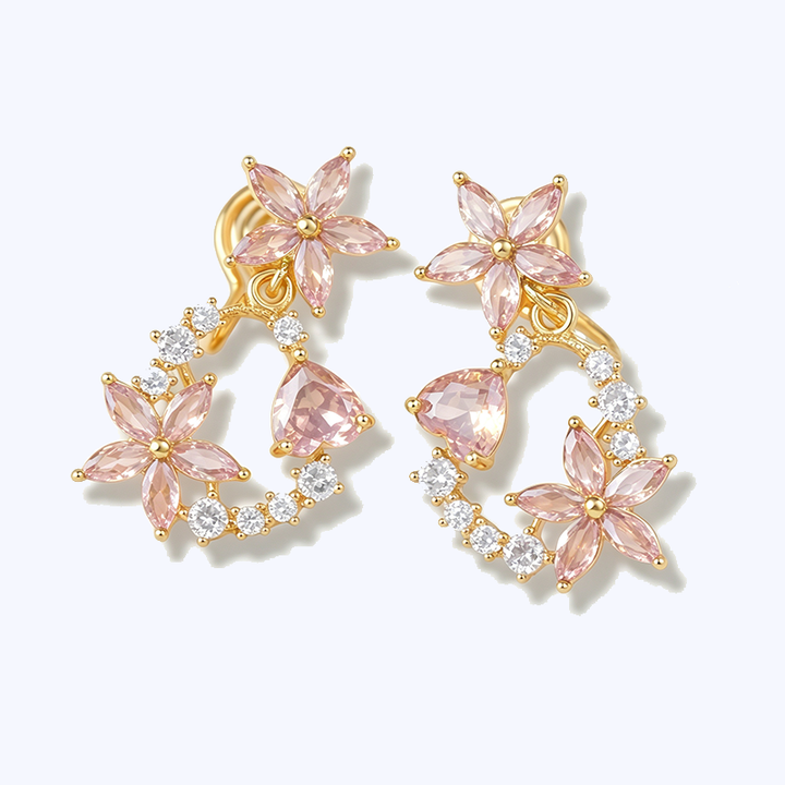 Garden Style Floral Pendant Jewelry Set