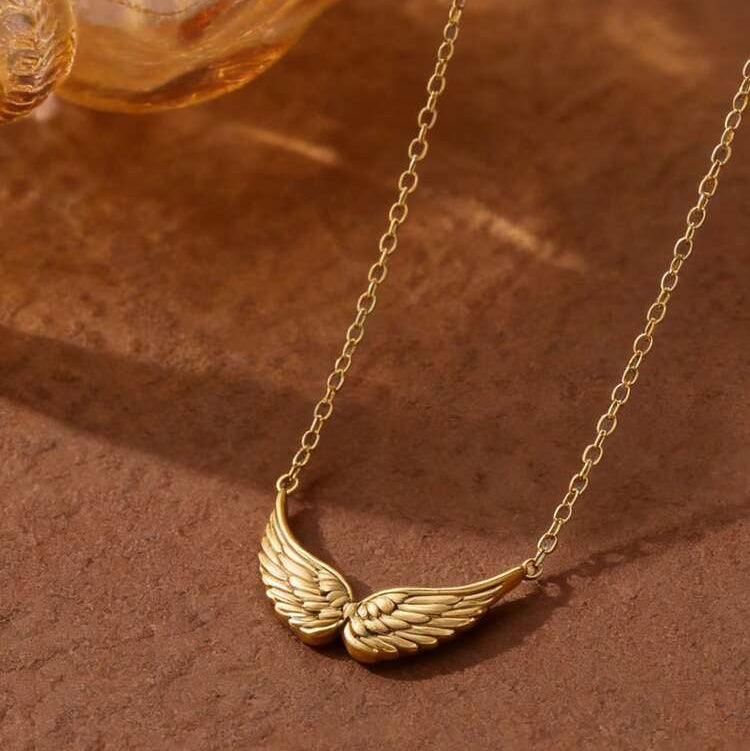 Dainty Angel Wing Choker Necklace