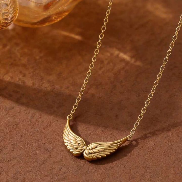 Dainty Angel Wing Choker Necklace