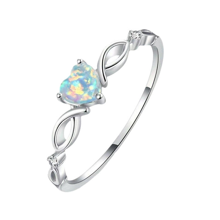 Luxury Heart-Shaped Opal Ring