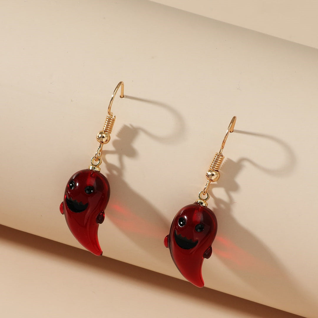 Cute Ghost Charm Drop Hook Earrings