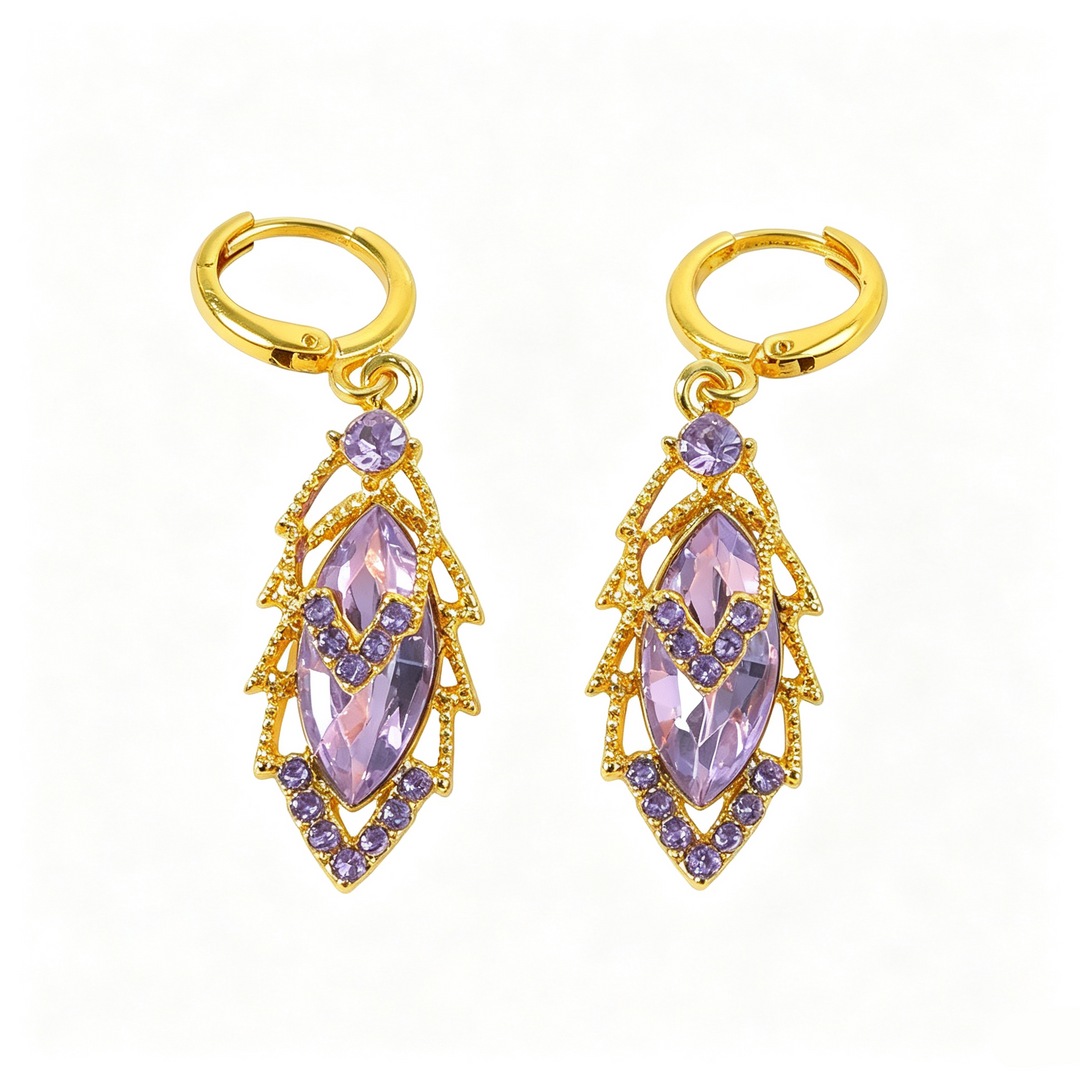 Zircon leaf pendant jewelry