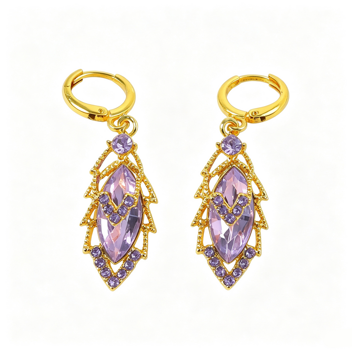 Zircon leaf pendant jewelry