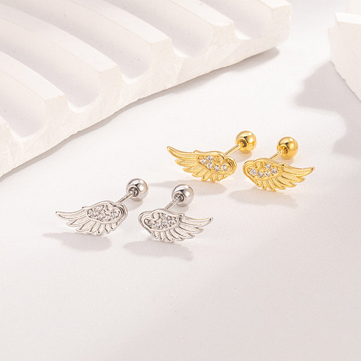 Wing Zircon Stackable Multi Piercing Screw Studs