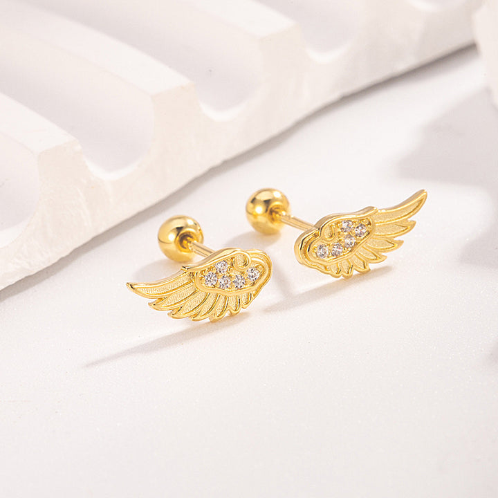 Wing Zircon Stackable Multi Piercing Screw Studs