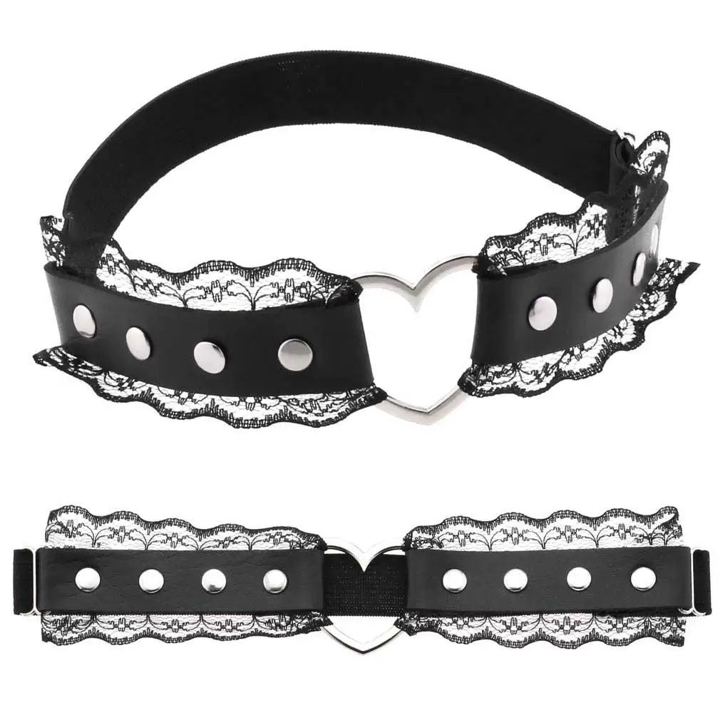 Heart Lace Thigh Garter Club Daily Accessory