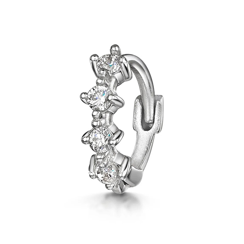 Multi Style Zircon Huggie Hoop Cartilage Piercing Earrings for Women