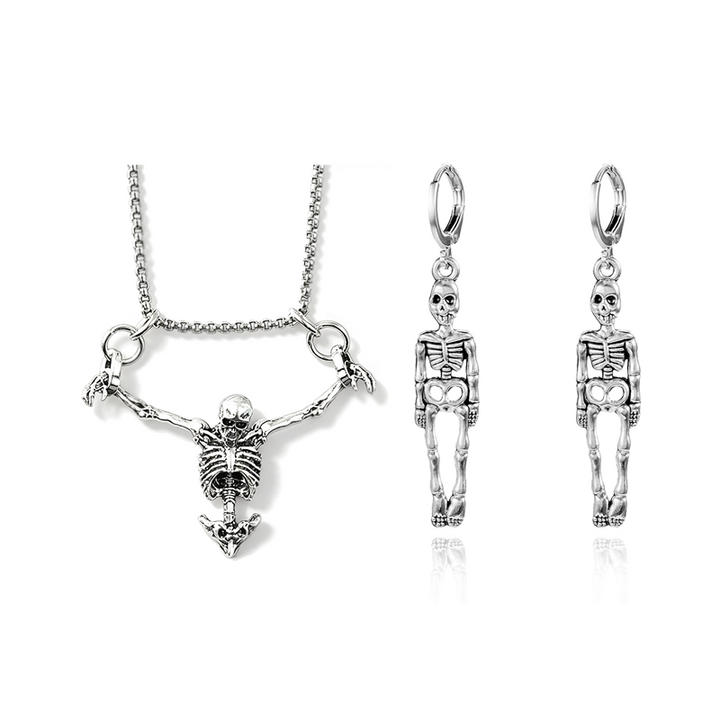 Skeleton Jewelry Matching Set Halloween Daily Outfit