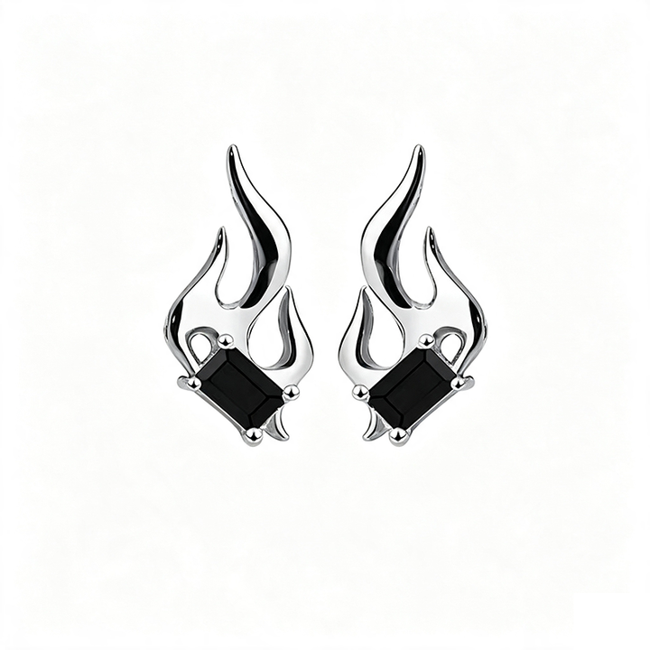Trendy Flame Zircon Ear Studs