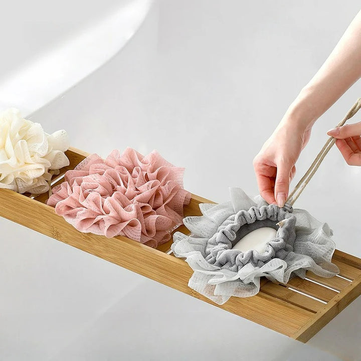 2-in-1 Shower Pouf with Soap Pocket –  Loofah for Rich Lather &amp; Easy Clean