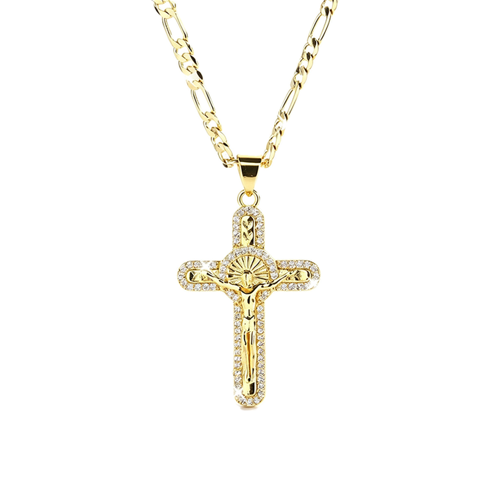 Jesus Crucifix Cross Pendant Necklace