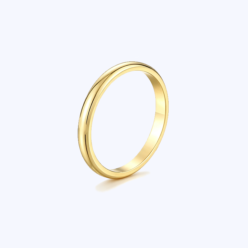 Minimal Polished Titanium Steel Band Ring