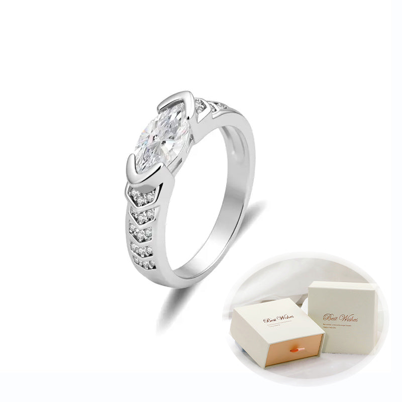 Eye of Horus Marquise Moissanite Ring