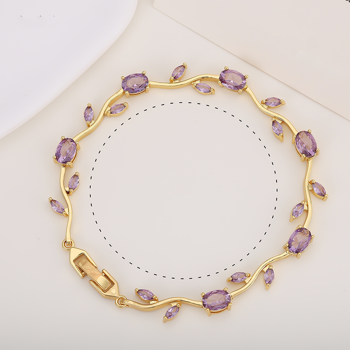 Luxury Zircon Gold-Plated Bracelet
