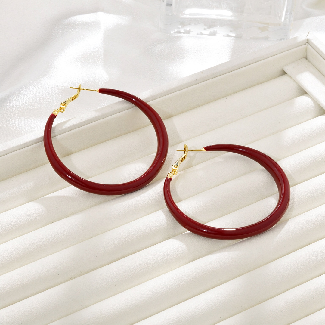 Bold Geometric Statement Hoop Earrings