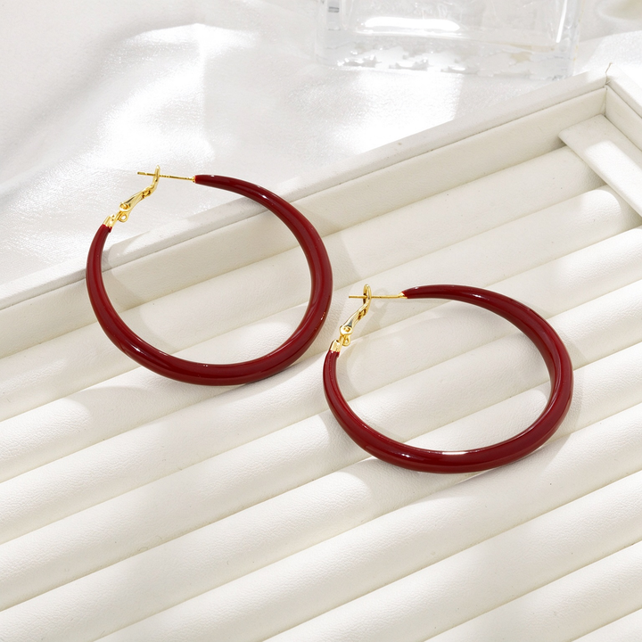 Bold Geometric Statement Hoop Earrings