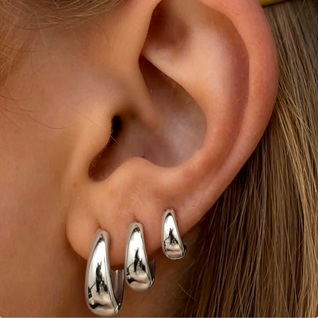 Chunky Teardrop Earring 3 Pack Daily Outfit