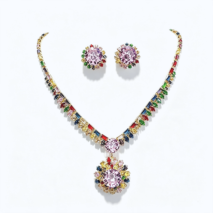 Sun Circle Jewelry Set Luxury Party Look