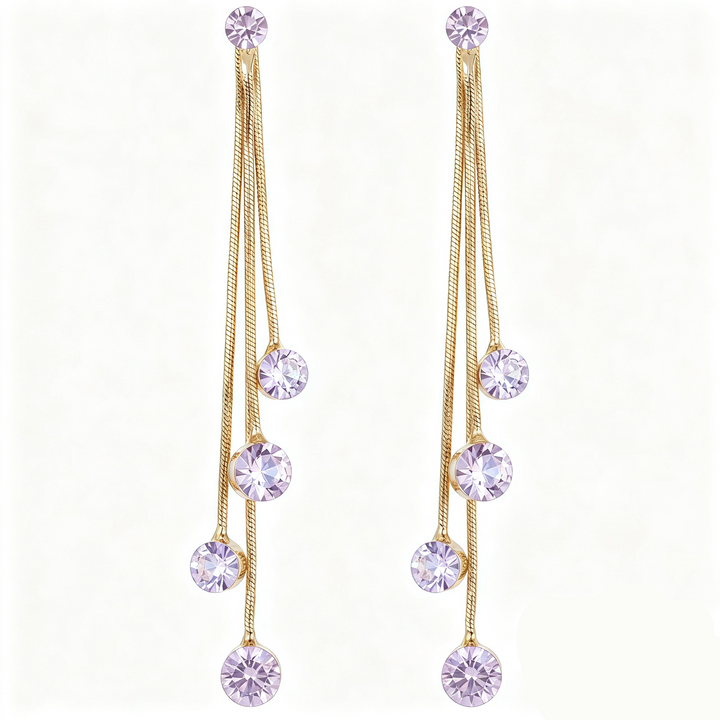 Tassel Drop Earrings Sparkle Evening Style
