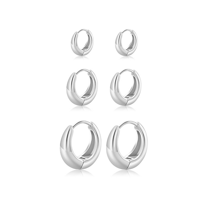 Chunky Teardrop Earring 3 Pack Daily Outfit