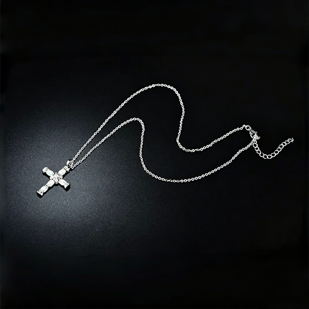 Stylish Colorful Cross Pendant Necklace