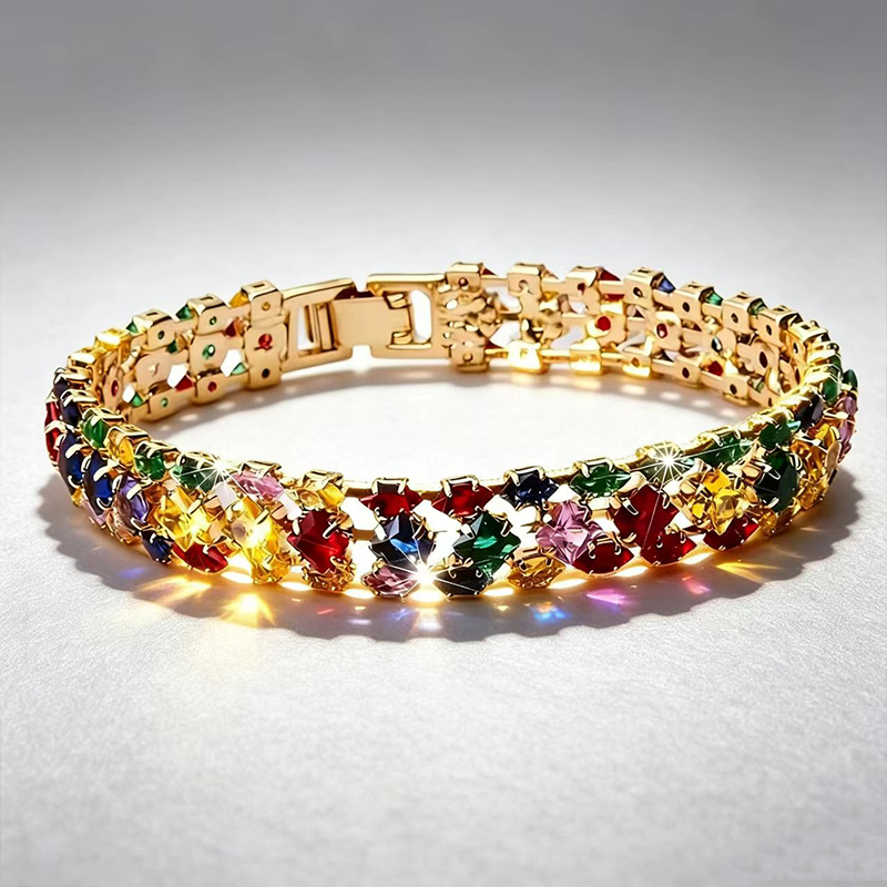 Bohemian Geometric Zirconia Bracelet