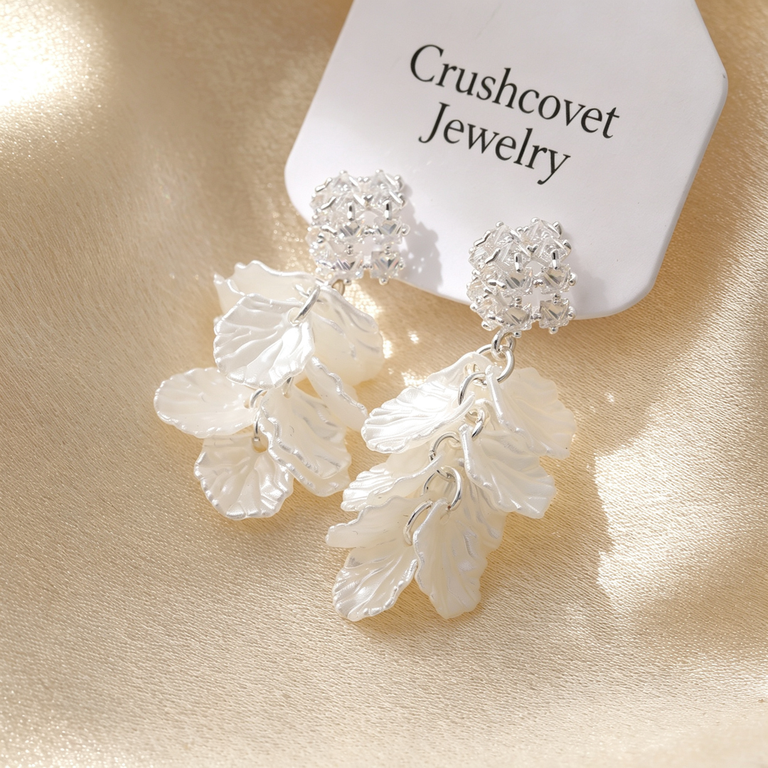 Petal Cascade Statement Earrings