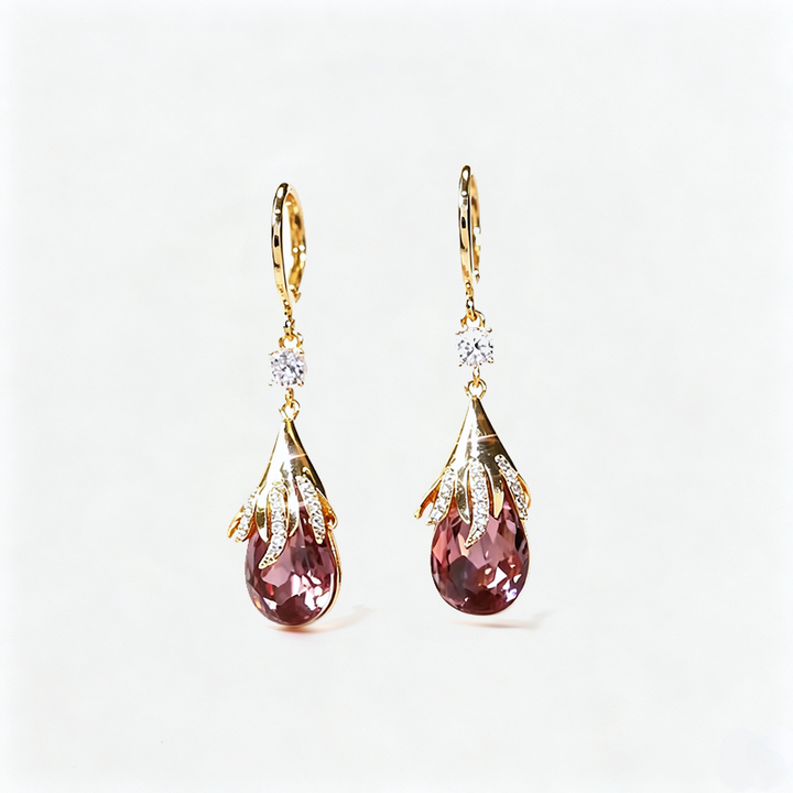 Teardrop Zircon Dangle Drop Earrings