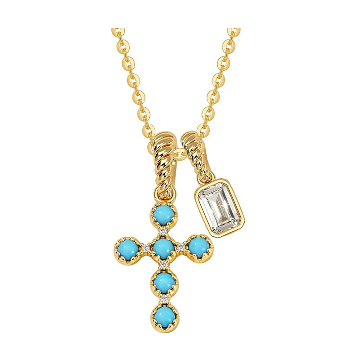 Cross Dual Pendant Layering Necklace Daily Wear