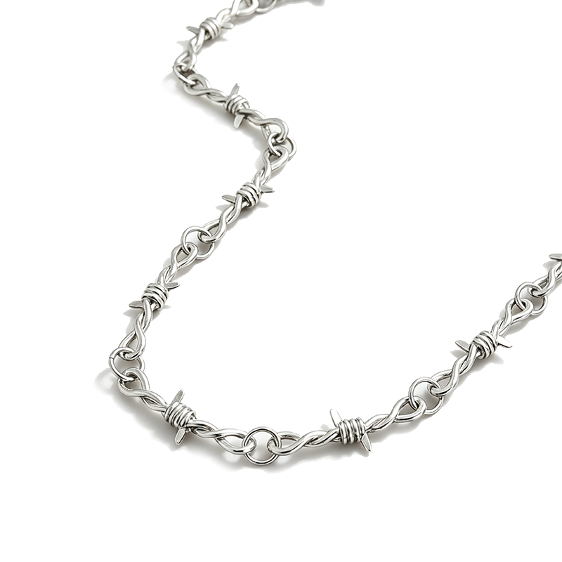 Unisex Titanium Steel Thorn Chain Necklace