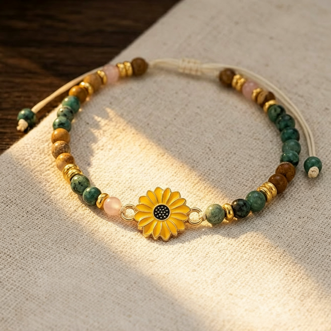 Sunflower Bead Bracelet for Women