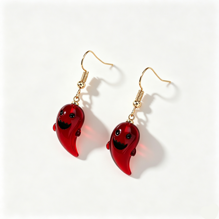 Cute Ghost Charm Drop Hook Earrings