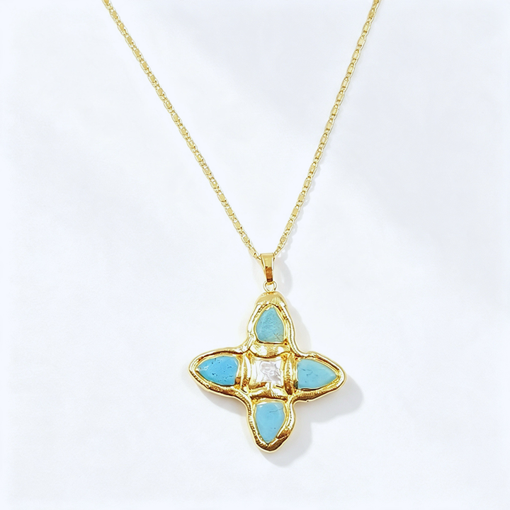 Turquoise Cross Necklace